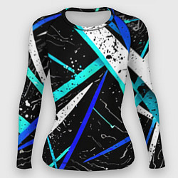 Рашгард женский Разноцветные праздничные линии, цвет: 3D-принт