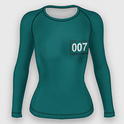 Рашгард женский Игрок 007 - Игра в кальмара, цвет: 3D-принт