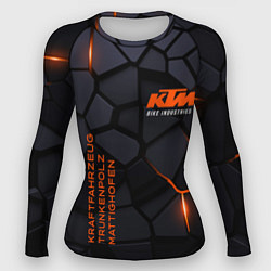 Рашгард женский KTM - плиты с эффектом свечения, цвет: 3D-принт