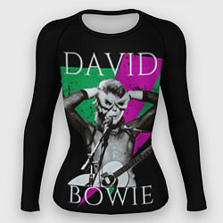 Рашгард женский David Bowie - hand goggles, цвет: 3D-принт