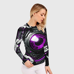 Рашгард женский Фиолетовая сфера киберпанк, цвет: 3D-принт — фото 2
