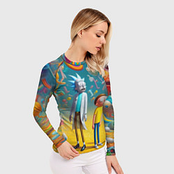 Рашгард женский Рик и Морти - сюрреалистическая фантазия, цвет: 3D-принт — фото 2
