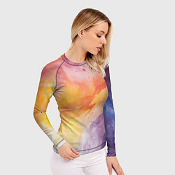 Рашгард женский Краски акварели, цвет: 3D-принт — фото 2