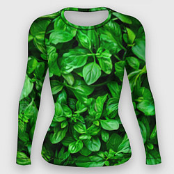 Рашгард женский Базилик зеленый, цвет: 3D-принт