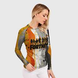 Рашгард женский Фортнайт на фоне разлитых красок, цвет: 3D-принт — фото 2