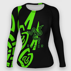 Рашгард женский Razer лого лес, цвет: 3D-принт