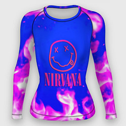 Рашгард женский Nirvana neon flame, цвет: 3D-принт