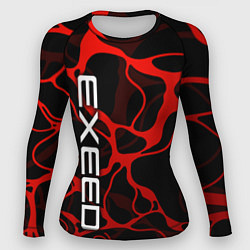 Рашгард женский Exeed - red liquid, цвет: 3D-принт