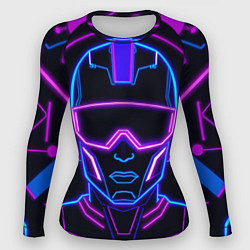 Рашгард женский Неоновый кибер силует, цвет: 3D-принт