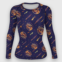 Рашгард женский Mortal Kombat logo pattern, цвет: 3D-принт