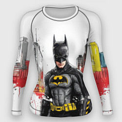 Рашгард женский Бэтмен на фоне города, цвет: 3D-принт