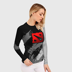 Рашгард женский Dota 2 - монохромный серый, цвет: 3D-принт — фото 2