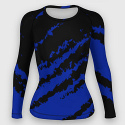 Рашгард женский The color is black and blue, цвет: 3D-принт