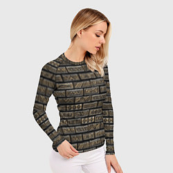 Рашгард женский Стена из декоративного кирпича, цвет: 3D-принт — фото 2
