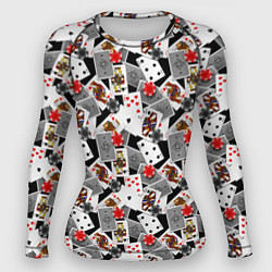 Рашгард женский Карты и фишки, цвет: 3D-принт