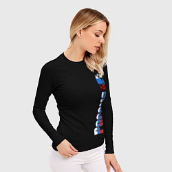 Рашгард женский Россия и герб в виде флага триколора, цвет: 3D-принт — фото 2