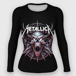 Рашгард женский Metallica - cool skull with horns, цвет: 3D-принт