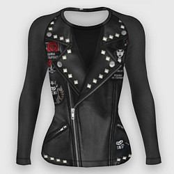 Рашгард женский Ведьмы не стареют косуха с нашивками, цвет: 3D-принт