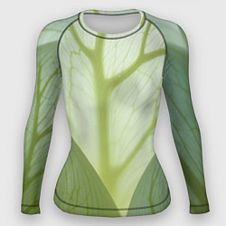 Рашгард женский Макро съемка листа, цвет: 3D-принт