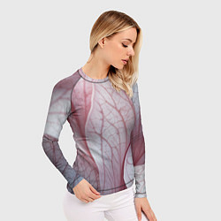 Рашгард женский Розовые листья, цвет: 3D-принт — фото 2