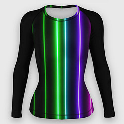 Рашгард женский Neon lines, цвет: 3D-принт