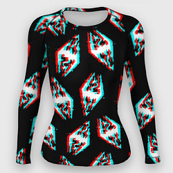 Рашгард женский Skyrim glitch logo patten, цвет: 3D-принт