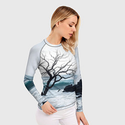 Рашгард женский Дерево в море, цвет: 3D-принт — фото 2
