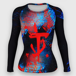 Рашгард женский Doom космическая абстракция, цвет: 3D-принт