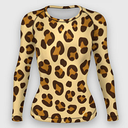 Рашгард женский Паттерн с пятнами леопарда, цвет: 3D-принт