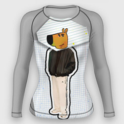 Рашгард женский Чиловый парень - свидетель мем, цвет: 3D-принт