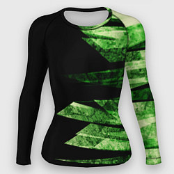 Рашгард женский Color green black, цвет: 3D-принт