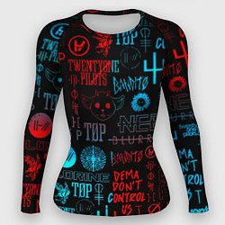 Женский рашгард Twenty one pilots rock pattern