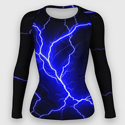 Рашгард женский Color blue black, цвет: 3D-принт