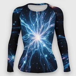 Рашгард женский Всплеск света и звезды - космическая абстракция, цвет: 3D-принт