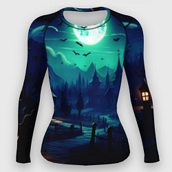 Рашгард женский Day of the Dead - Хэллоуин, цвет: 3D-принт