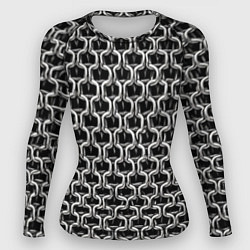 Рашгард женский Кольчуга крупная - паттерн, цвет: 3D-принт