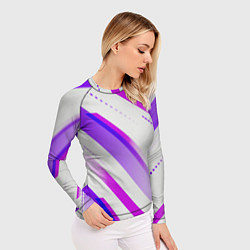 Рашгард женский Color white pink, цвет: 3D-принт — фото 2