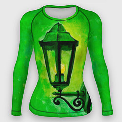 Женский рашгард Уличный зелёный фонарь