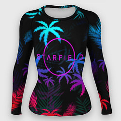 Рашгард женский Starfield неоновые тропики, цвет: 3D-принт