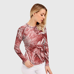 Рашгард женский Черепа лошадей - эскиз, цвет: 3D-принт — фото 2