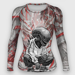 Женский рашгард Ксеноморф на спорте