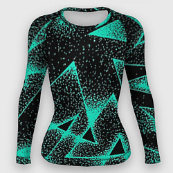 Рашгард женский The triangle is light blue, цвет: 3D-принт