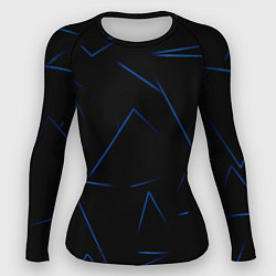 Рашгард женский Color blue line, цвет: 3D-принт