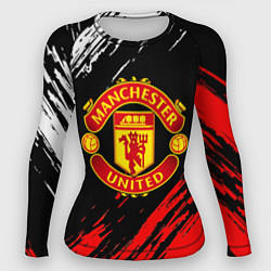 Рашгард женский Манчестер юнайтед краски текстура, цвет: 3D-принт
