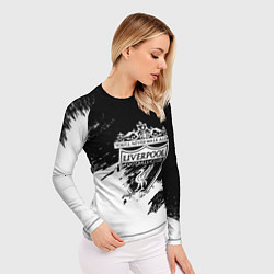 Рашгард женский Liverpool краски белые, цвет: 3D-принт — фото 2