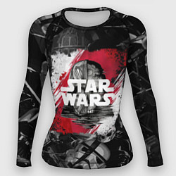 Рашгард женский Звездные войны патерн с героями, цвет: 3D-принт