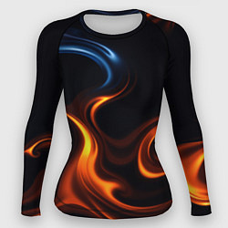 Рашгард женский The color is fire orange, цвет: 3D-принт