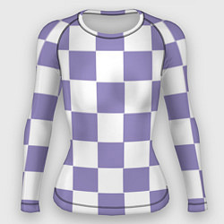 Рашгард женский Квадраты фиолетовые, цвет: 3D-принт