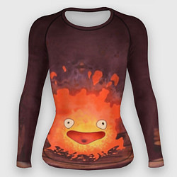 Рашгард женский Кальцифер акварель, цвет: 3D-принт