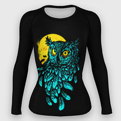 Рашгард женский Night owl, цвет: 3D-принт